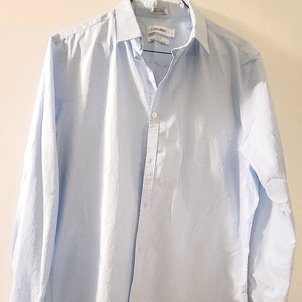CK slim fit infinite cool blue collared shirt